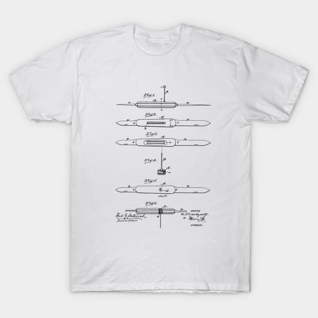 Pocket Knife Vintage Patent Hand Drawing T-Shirt by TheYoungDesigns